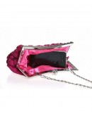 Wedding Evening Bridal Bridesmaid Clutch Jeweled Pleated Cocktail Party Handbag