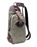 Canvas Sling Bag - Chest Pack Shoulder Backpack - Army Green