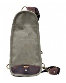Canvas Sling Bag - Chest Pack Shoulder Backpack - Army Green