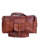 KPL 21 Inch Vintage Leather Duffel Travel Gym Sports Overnight Weekend Duffel Bag