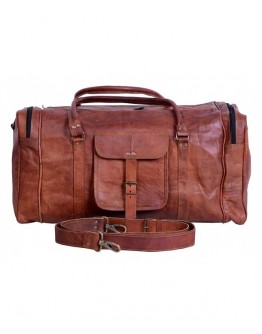 KPL 21 Inch Vintage Leather Duffel Travel Gym Sports Overnight Weekend Duffel Bag