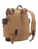 Stylish Canvas Laptop Backpack - Khaki - CF12HRA42RX