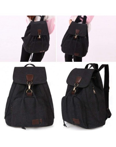 Canvas Schoolbag Bookbags Backpack Bag