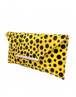 Polka Dot Patent Envelope Clutch